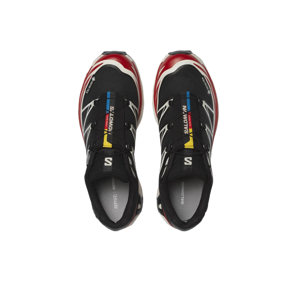 SALOMON XT-6 GTX Unisex Waterproof Lifestyle Running Shoe – Black/Red