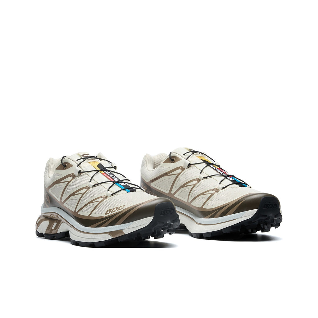 Salomon XT-6 Low-Top Running Shoe – Unisex | Cream / Brown