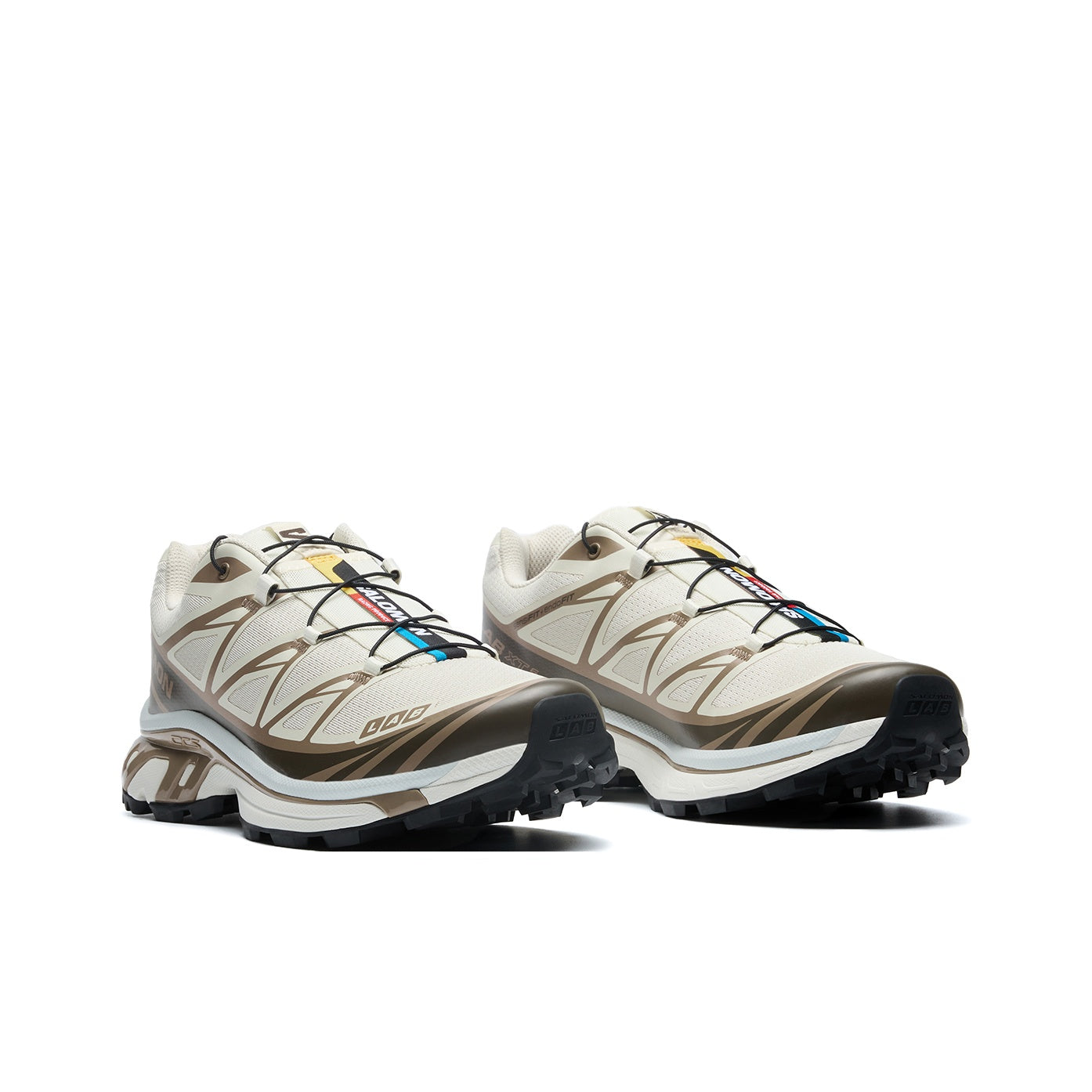 Salomon XT-6 Low-Top Running Shoe – Unisex | Cream / Brown