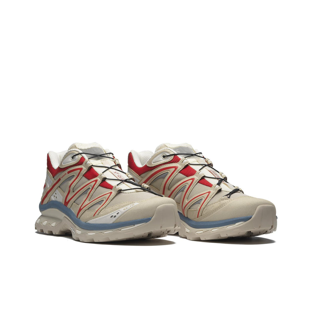 Salomon XT-Quest Textile Lace-Up Low-Top Outdoor Shoe – Unisex | Cream / Brown
