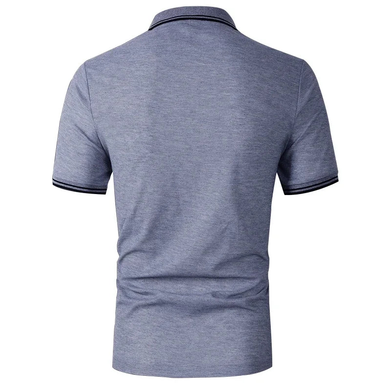 Short Sleeve Pure Color Polo Shirt