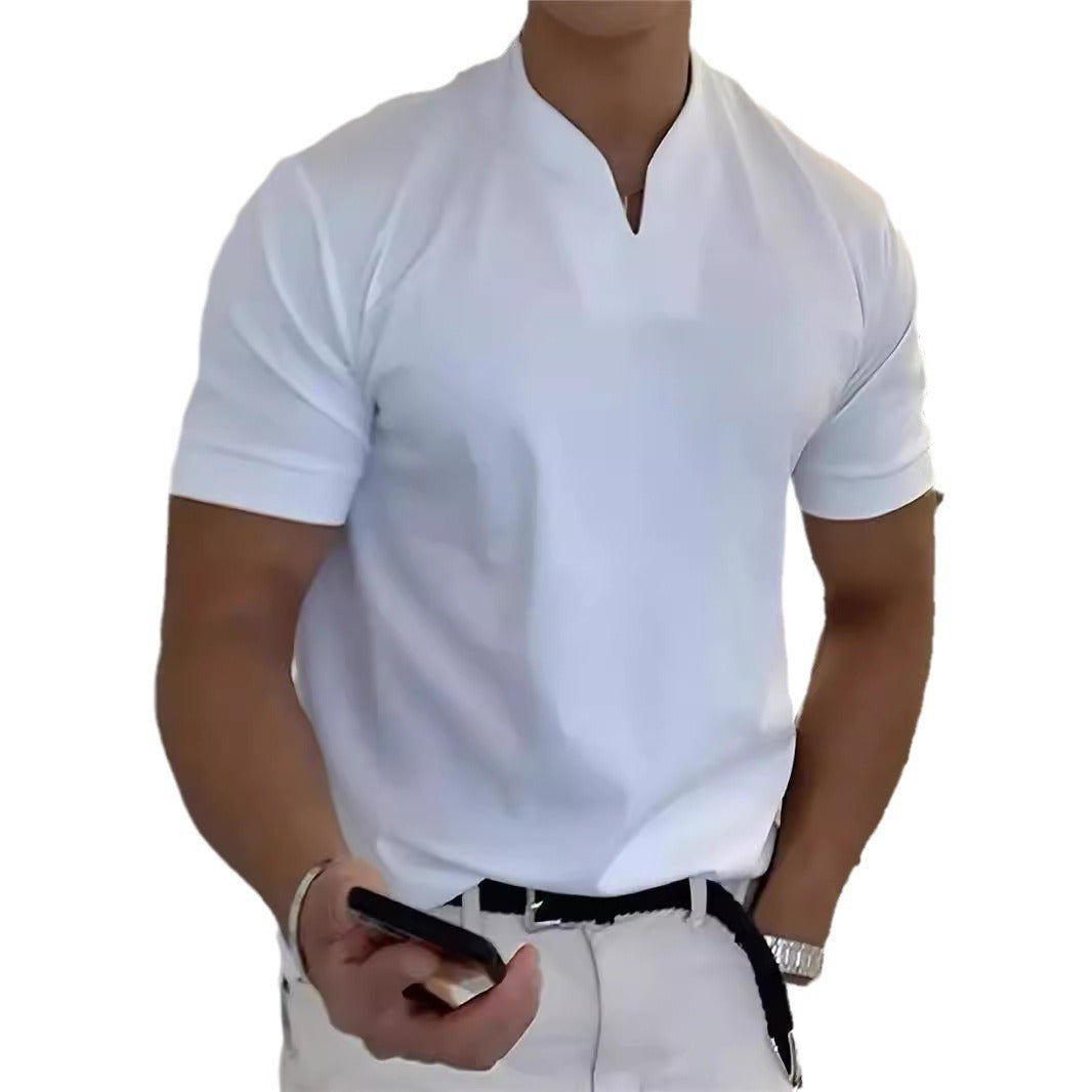 Men's Cotton Blend V-Neck T-Shirt